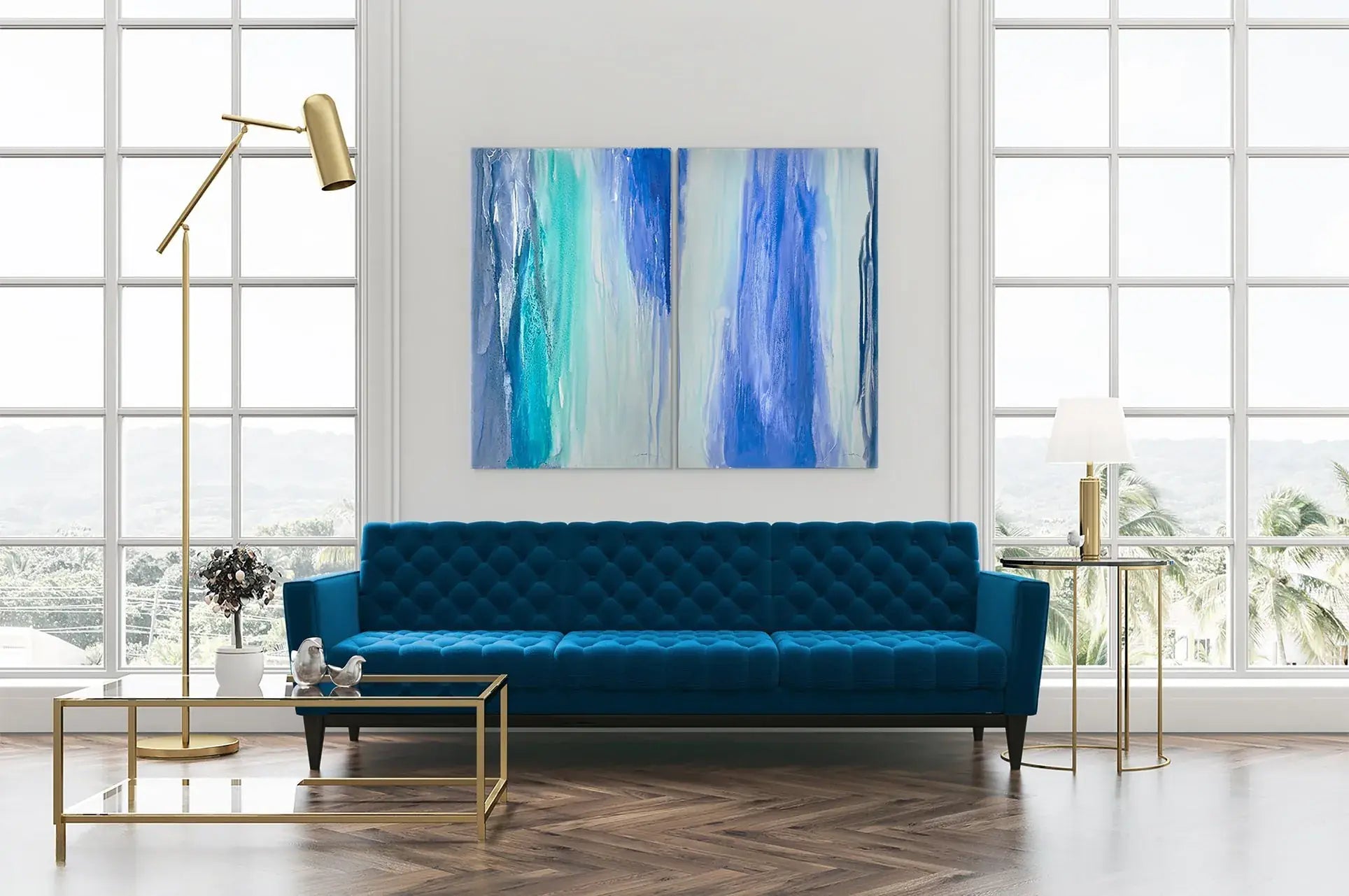 Cascada Blau 01 — David Siver, organiczne inspiracje naturą, widok 3