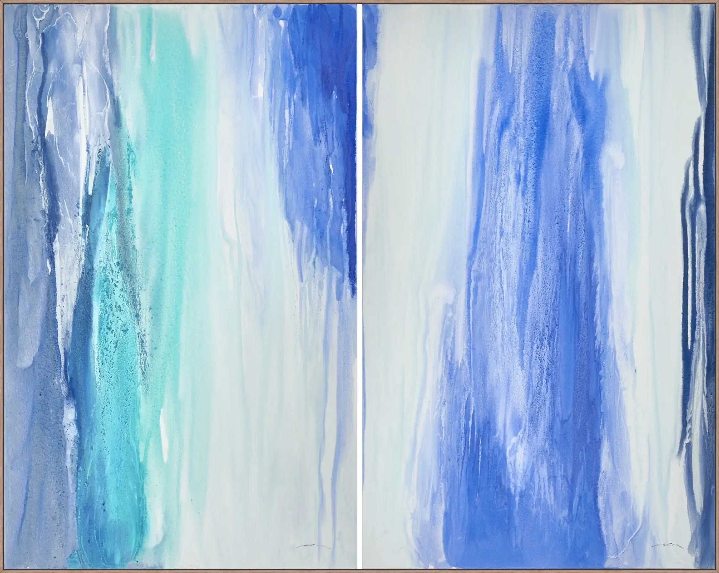 Wariant ramy | david-siver-cascada-blau-diptych | typ-oprawy-rama-l-drewniana | rama-buk | prostokątne narożniki v12 webp