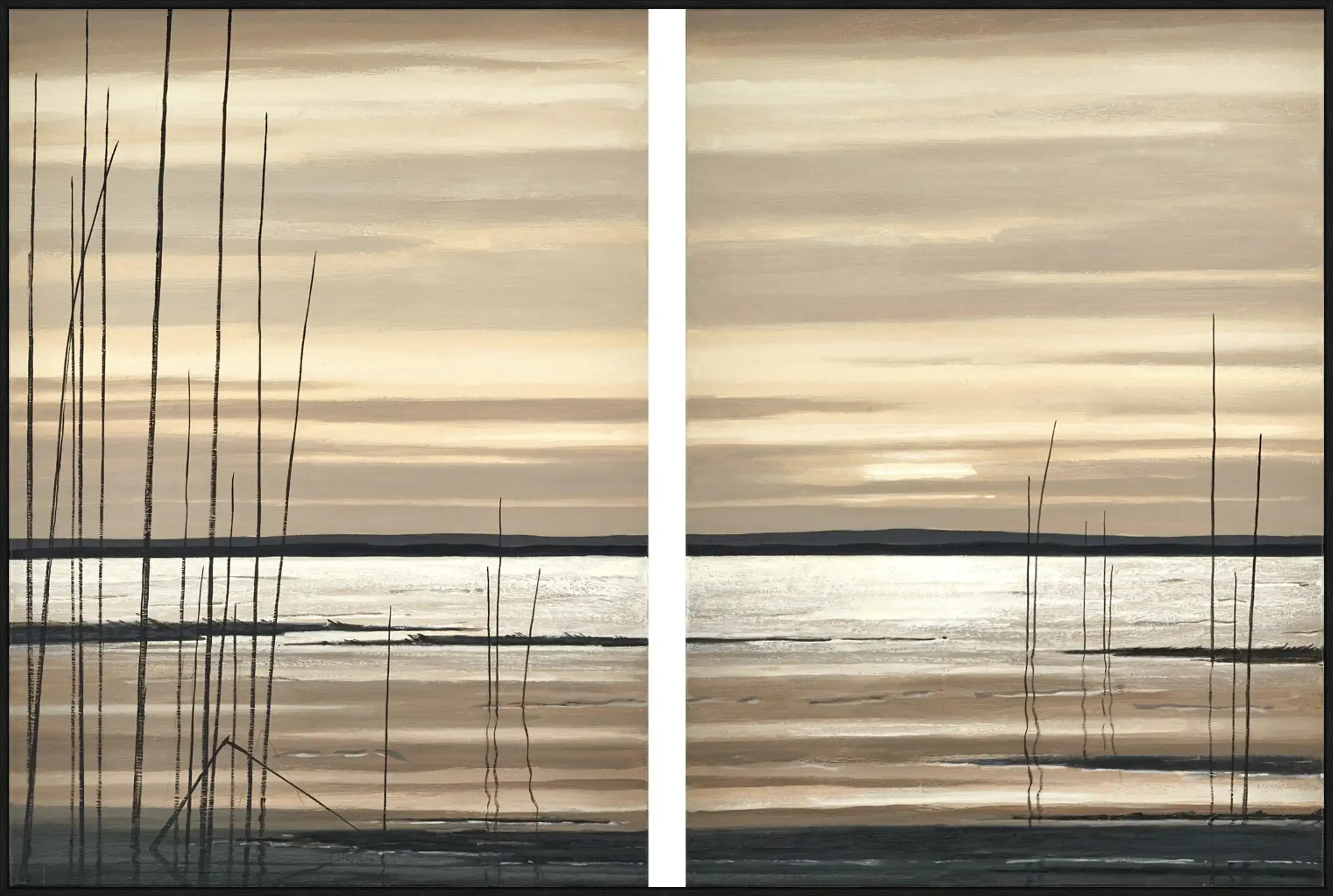 Wariant ramy | diana-fuertes-la-devesa-diptych | typ-oprawy-rama-l-standardowa-biala-czarna-szara-zlota-mokka-lub-betonowa | rama-czarna-open-grain | prostokątne narożniki v14 webp