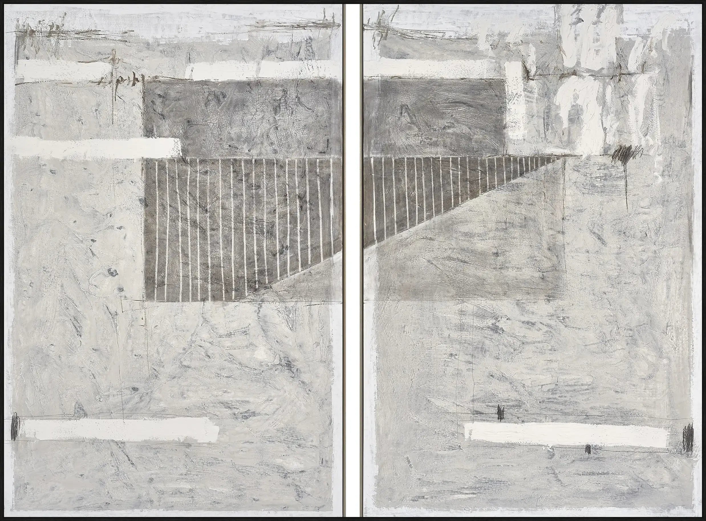 Wariant ramy | diego-serra-efeso-diptych | typ-oprawy-rama-l-standardowa-biala-czarna-szara-zlota-mokka-lub-betonowa | rama-czarna-open-grain | prostokątne narożniki v12 webp