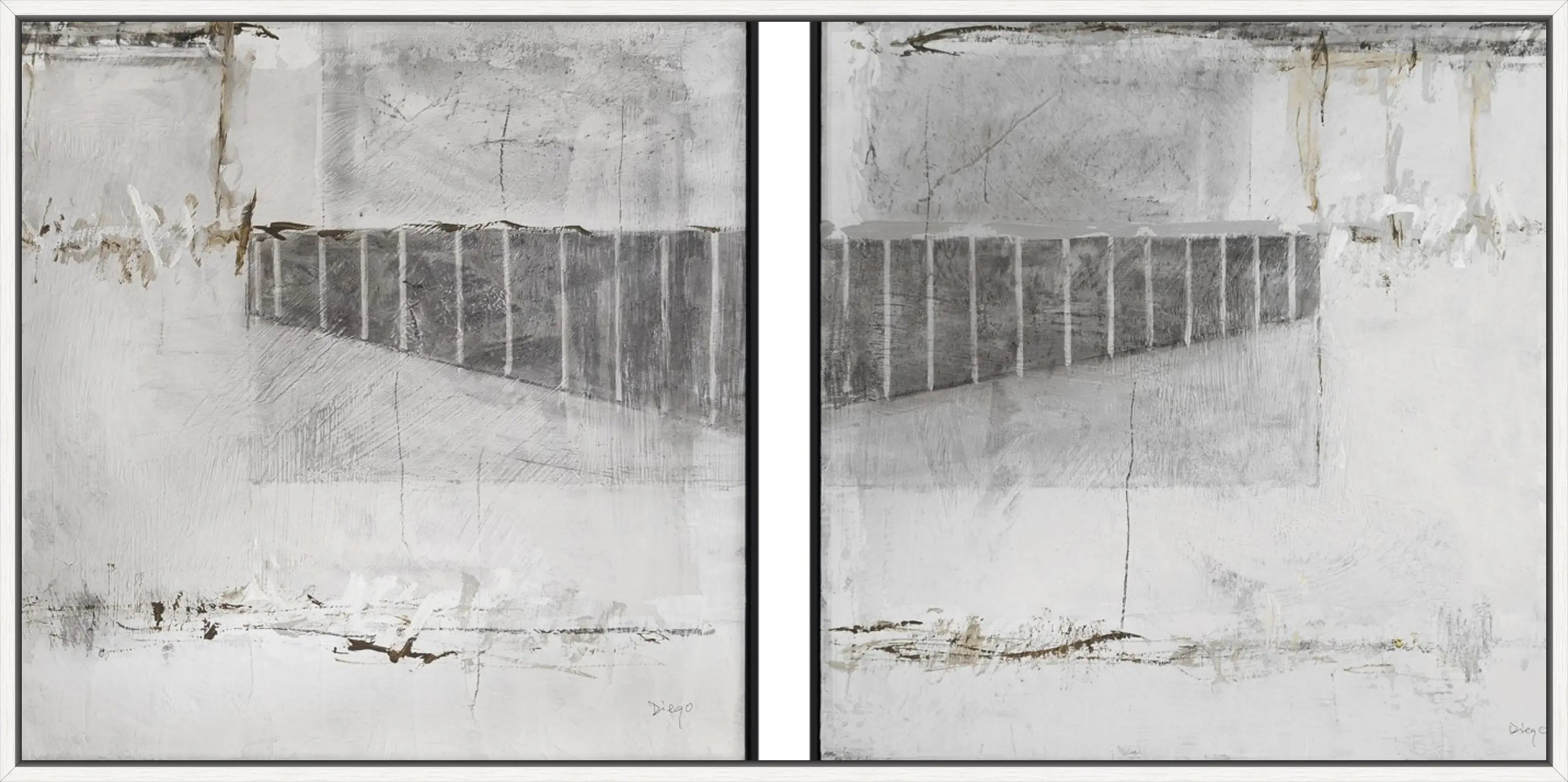 Wariant ramy | diego-serra-efeso-xs-diptych | typ-oprawy-rama-l-standardowa-biala-czarna-szara-zlota-mokka-lub-betonowa | rama-biala-open-grain | prostokątne narożniki v14 webp