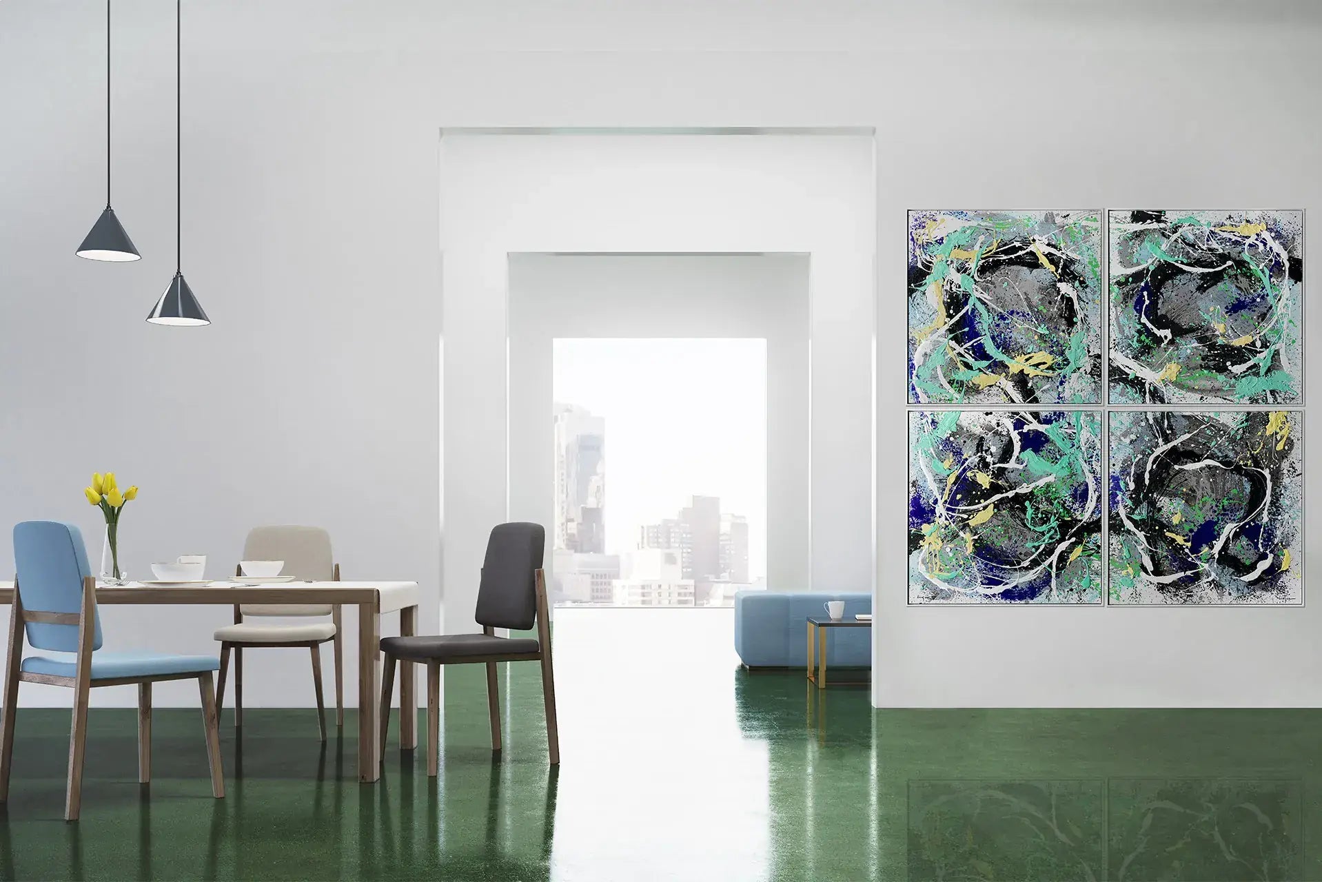 Materia Polyptych (4 Pieces) — Emilio Ferrer, sztuka współczesna, widok 6