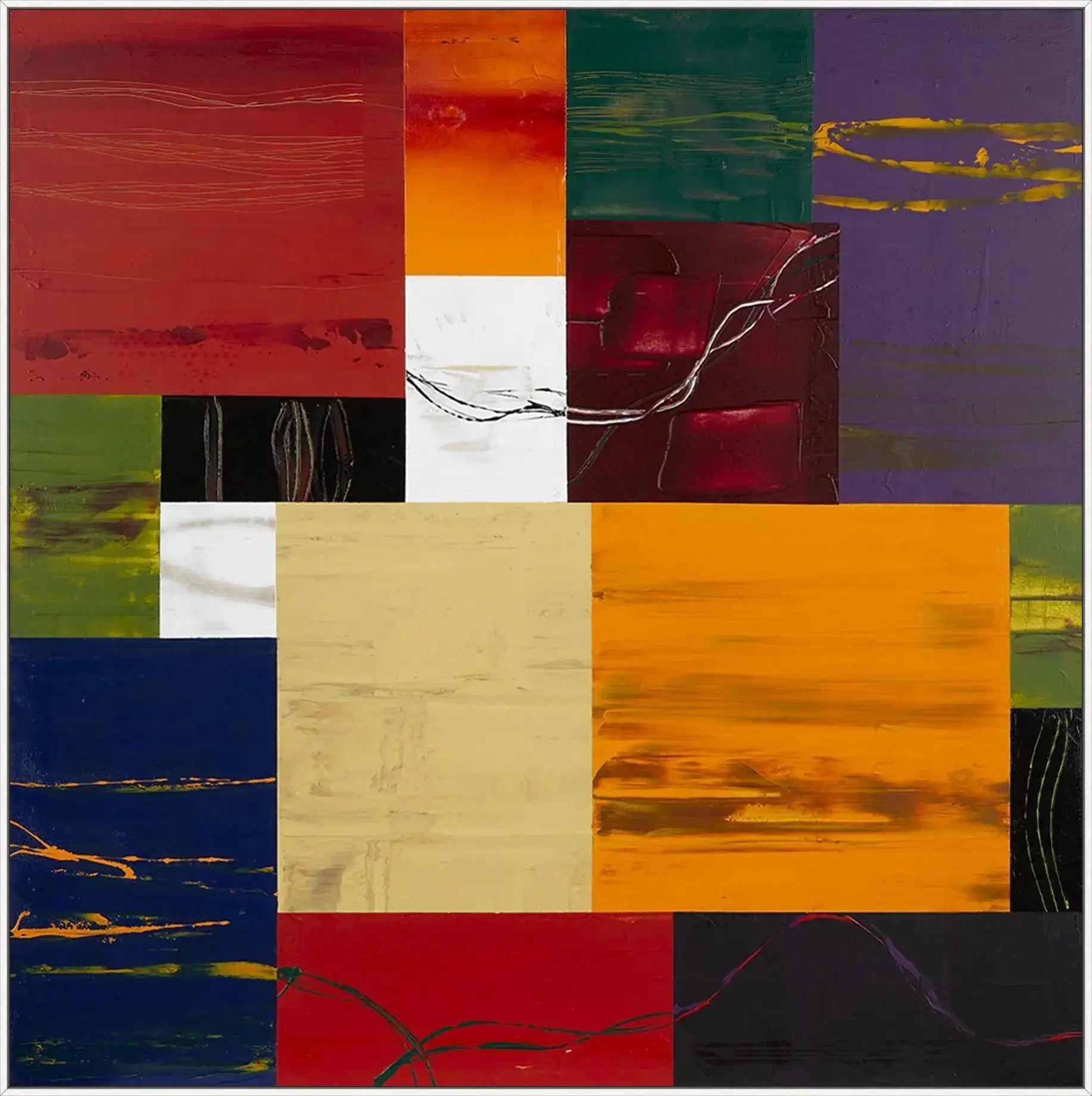 Wariant ramy | vicente-soriano-abstracto-colores | typ-oprawy-rama-l-standardowa-biala-czarna-szara-zlota-mokka-lub-betonowa | rama-biala-open-grain | prostokątne narożniki v12 webp